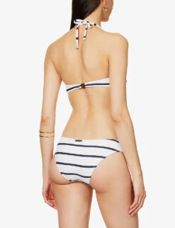 Long Island Recycled Polyester-blend Halter-neck Bikini Top -Ress Clothing Shop R04077237 NAUTICAL ALT03