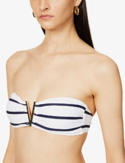Long Island Recycled Polyester-blend Halter-neck Bikini Top -Ress Clothing Shop R04077237 NAUTICAL ALT04