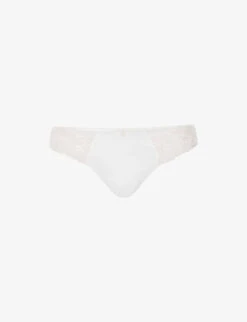Chantelle Orangerie Scalloped-trim Stretch-lace Mid-rise Briefs