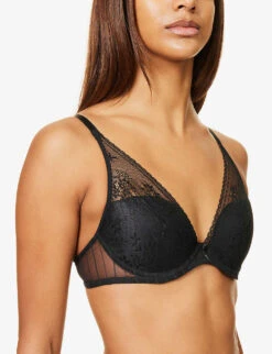 Passionata Maddie Plunge Stretch-lace Bra 11 Passionata Maddie Plunge Stretch-lace Bra -Ress Clothing Shop R04078627 BLACK ALT04