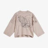 Ted Baker Flona Graphic-print Appliqué Cotton-blend Sweatshirt -Ress Clothing Shop R04082048 DUSKYPINK M