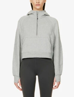 Lululemon Scuba Brand-embroidered Cotton-blend Hoody 9 Lululemon Scuba Brand-embroidered Cotton-blend Hoody -Ress Clothing Shop R04082430 HEATHEREDCOREMEDGREY ALT02