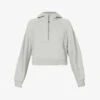 Lululemon Scuba Brand-embroidered Cotton-blend Hoody -Ress Clothing Shop R04082430 HEATHEREDCOREMEDGREY M