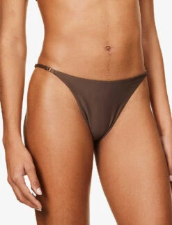 Paloma Mid-rise Bikini Bottoms -Ress Clothing Shop R04083169 CAFE ALT02