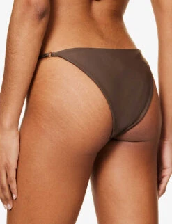 Paloma Mid-rise Bikini Bottoms -Ress Clothing Shop R04083169 CAFE ALT03