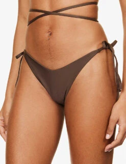 Pelagia Mid-rise Bikini Bottoms -Ress Clothing Shop R04083171 CAFE ALT02