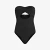 AllSaints Tatum Cut-out Strapless Stretch-woven Swimsuit -Ress Clothing Shop R04085155 BLACK M