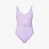 Melissa Odabash St. Tropez Scoop-neck Swimsuit -Ress Clothing Shop R04090042 LAVENDERRIBBED M