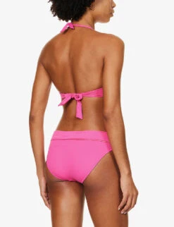 Melissa Odabash Brussels Halterneck Bikini Top -Ress Clothing Shop R04090045 FUCHSIA ALT03