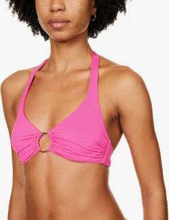 Melissa Odabash Brussels Halterneck Bikini Top -Ress Clothing Shop R04090045 FUCHSIA ALT04