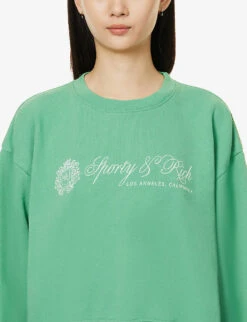 Regal Logo-print Cotton-jersey Sweatshirt 11 Regal Logo-print Cotton-jersey Sweatshirt -Ress Clothing Shop R04090257 VERDEWHITE ALT04