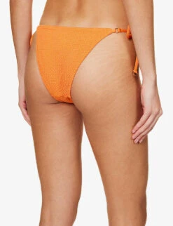 Seafolly Sea Dive Textured Mid-rise Bikini Bottoms -Ress Clothing Shop R04093014 MANDARIN ALT03