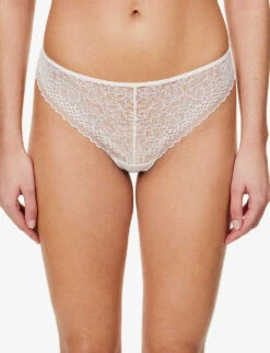 Passionata Pila Lace-trim Stretch-woven Briefs 10 Passionata Pila Lace-trim Stretch-woven Briefs -Ress Clothing Shop R04093368 PEARL ALT03