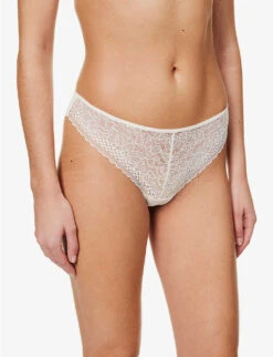 Passionata Pila Lace-trim Stretch-woven Briefs 11 Passionata Pila Lace-trim Stretch-woven Briefs -Ress Clothing Shop R04093368 PEARL ALT04