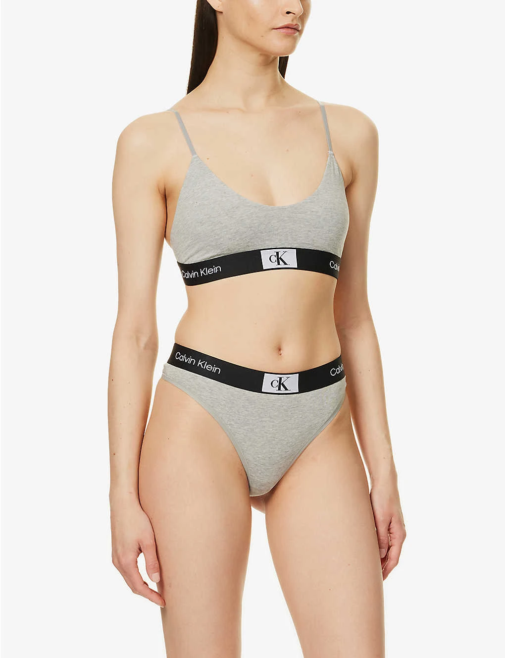 Calvin Klein 1996 Branded-underband Stretch-cotton Blend Bralette 4 Calvin Klein 1996 Branded-underband Stretch-cotton Blend Bralette - Image 2