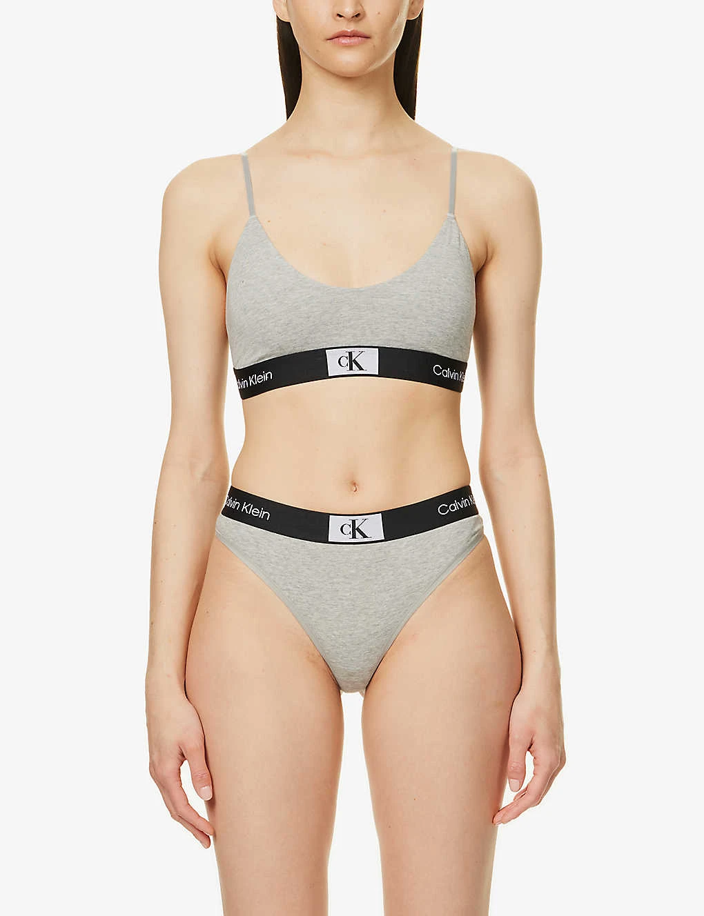 Calvin Klein 1996 Branded-underband Stretch-cotton Blend Bralette 5 Calvin Klein 1996 Branded-underband Stretch-cotton Blend Bralette - Image 3