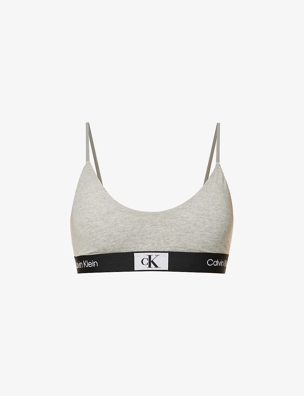 Calvin Klein 1996 Branded-underband Stretch-cotton Blend Bralette 3 Calvin Klein 1996 Branded-underband Stretch-cotton Blend Bralette