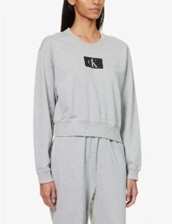 Calvin Klein 1996 Lounge Logo-print Cotton And Recycled-cotton Sweatshirt 9 Calvin Klein 1996 Lounge Logo-print Cotton And Recycled-cotton Sweatshirt -Ress Clothing Shop R04096766 GREYHEATHER ALT02