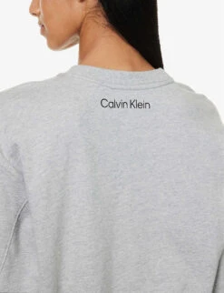 Calvin Klein 1996 Lounge Logo-print Cotton And Recycled-cotton Sweatshirt 11 Calvin Klein 1996 Lounge Logo-print Cotton And Recycled-cotton Sweatshirt -Ress Clothing Shop R04096766 GREYHEATHER ALT04