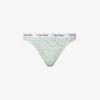 Calvin Klein Carousel Logo-waistband Stretch-lace Brazilian Briefs