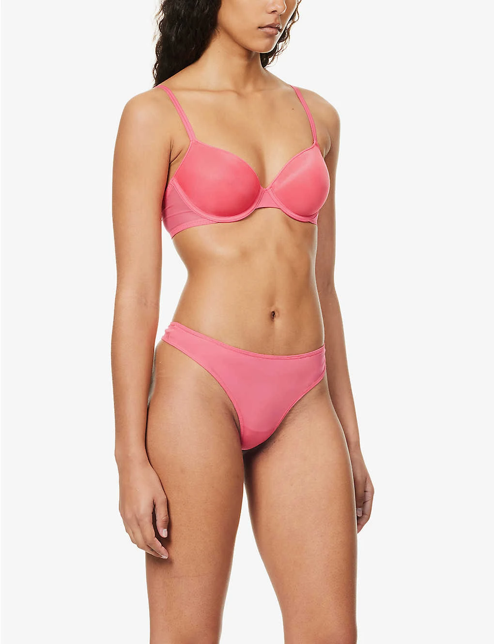 Calvin Klein Marquisett Brand-print Stretch-mesh T-shirt Bra 4 Calvin Klein Marquisett Brand-print Stretch-mesh T-shirt Bra - Image 2