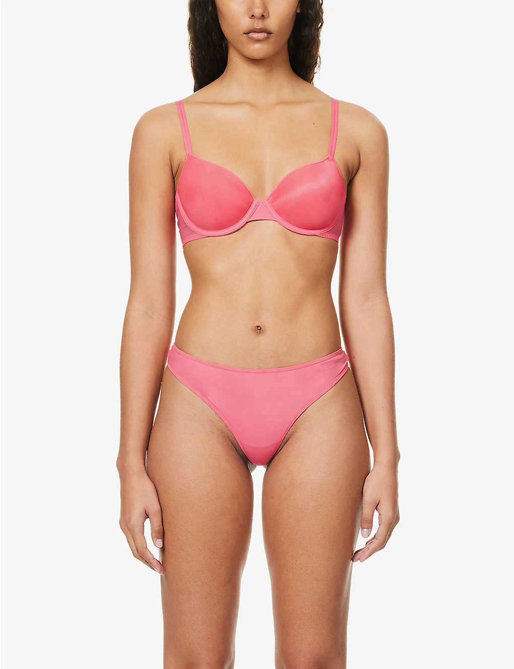 Calvin Klein Marquisett Brand-print Stretch-mesh T-shirt Bra 5 Calvin Klein Marquisett Brand-print Stretch-mesh T-shirt Bra - Image 3