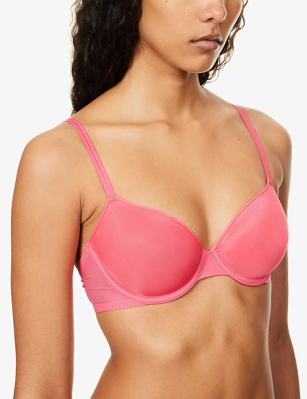Calvin Klein Marquisett Brand-print Stretch-mesh T-shirt Bra 7 Calvin Klein Marquisett Brand-print Stretch-mesh T-shirt Bra - Image 5