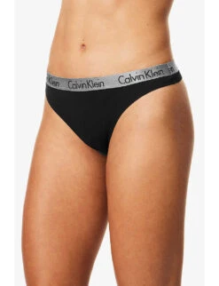 Calvin Klein Radiant Branded-waistband Pack Of Three Stretch-cotton Thongs -Ress Clothing Shop R04097712 BLACKWHITEORANGE ALT02