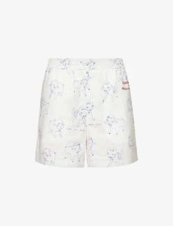 Yoshitomo Nara X Stella McCartney Graphic-print Cotton-poplin Shorts