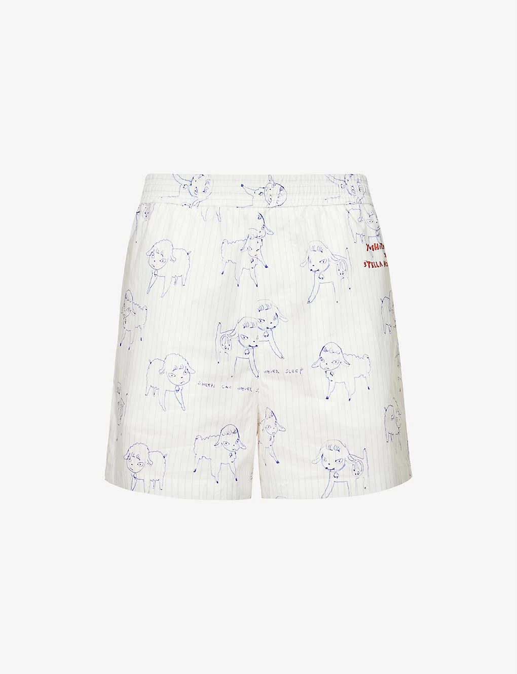Yoshitomo Nara X Stella McCartney Graphic-print Cotton-poplin Shorts 3 Yoshitomo Nara X Stella McCartney Graphic-print Cotton-poplin Shorts