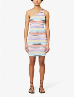 Missoni Spacedyed One-shoulder Stretch-woven Cover-up -Ress Clothing Shop R04100182 BT004KMULTISPACEDYED ALT02