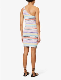 Missoni Spacedyed One-shoulder Stretch-woven Cover-up -Ress Clothing Shop R04100182 BT004KMULTISPACEDYED ALT03