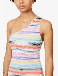 Missoni Spacedyed One-shoulder Stretch-woven Cover-up -Ress Clothing Shop R04100182 BT004KMULTISPACEDYED ALT04