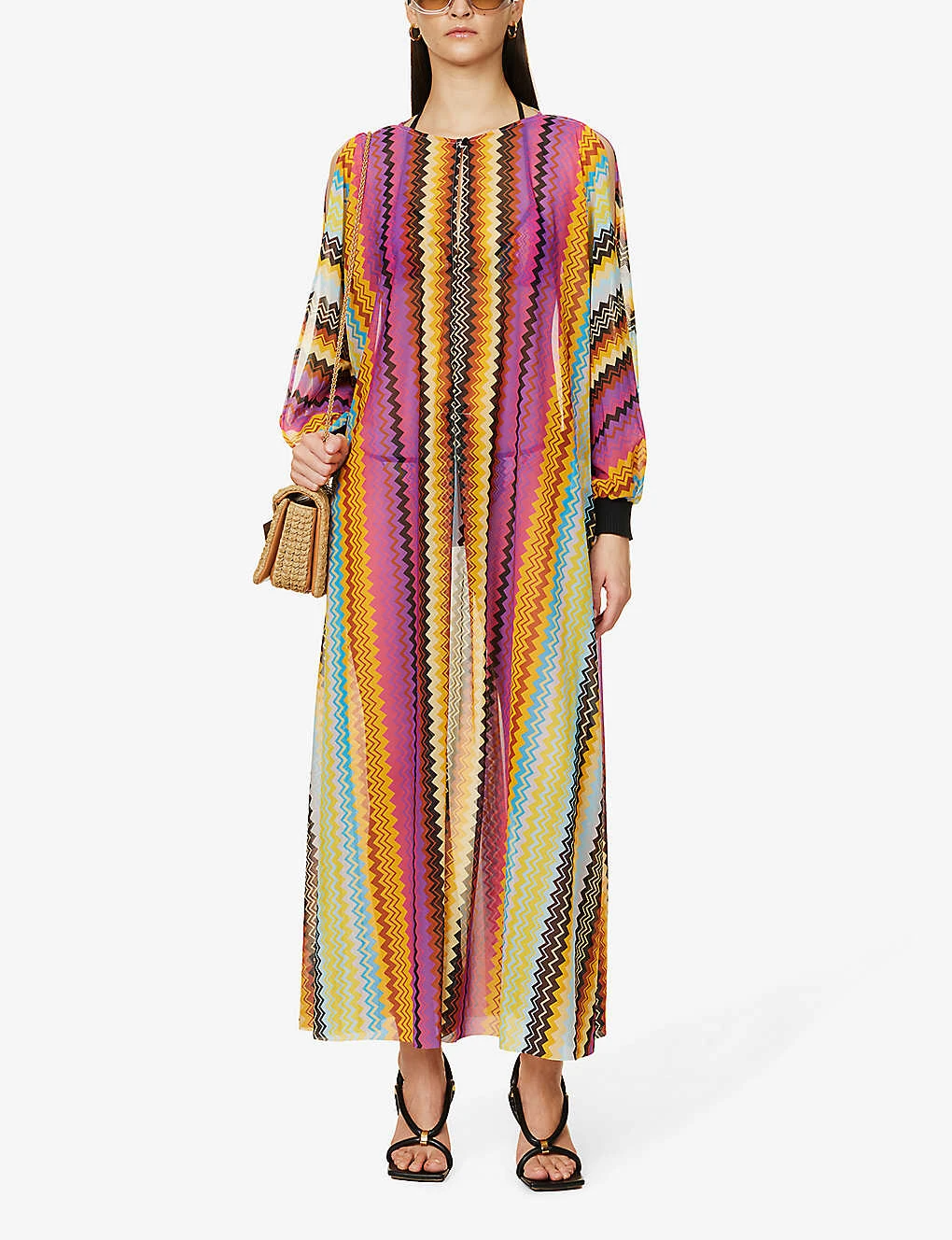 Missoni Zig Zag-print Semi-sheer Stretch-woven Kaftan 4 Missoni Zig Zag-print Semi-sheer Stretch-woven Kaftan - Image 2