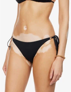 Melissa Odabash Cancun Self-tie Mid-rise Bikini Bottoms -Ress Clothing Shop R04100768 BLACK ALT02