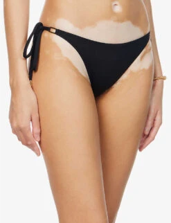 Melissa Odabash Cancun Self-tie Mid-rise Bikini Bottoms -Ress Clothing Shop R04100768 BLACK ALT04
