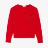 CLAUDIE PIERLOT Myred Logo-embroidered Cotton Jumper 1 CLAUDIE PIERLOT Myred Logo-embroidered Cotton Jumper -Ress Clothing Shop R04103382 ROUGES M