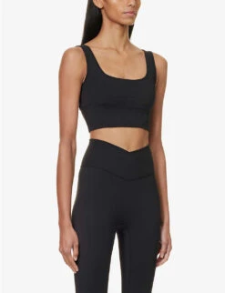 Ad Core Square Neck Bra 9 Ad Core Square Neck Bra -Ress Clothing Shop R04104621 BLACK ALT02