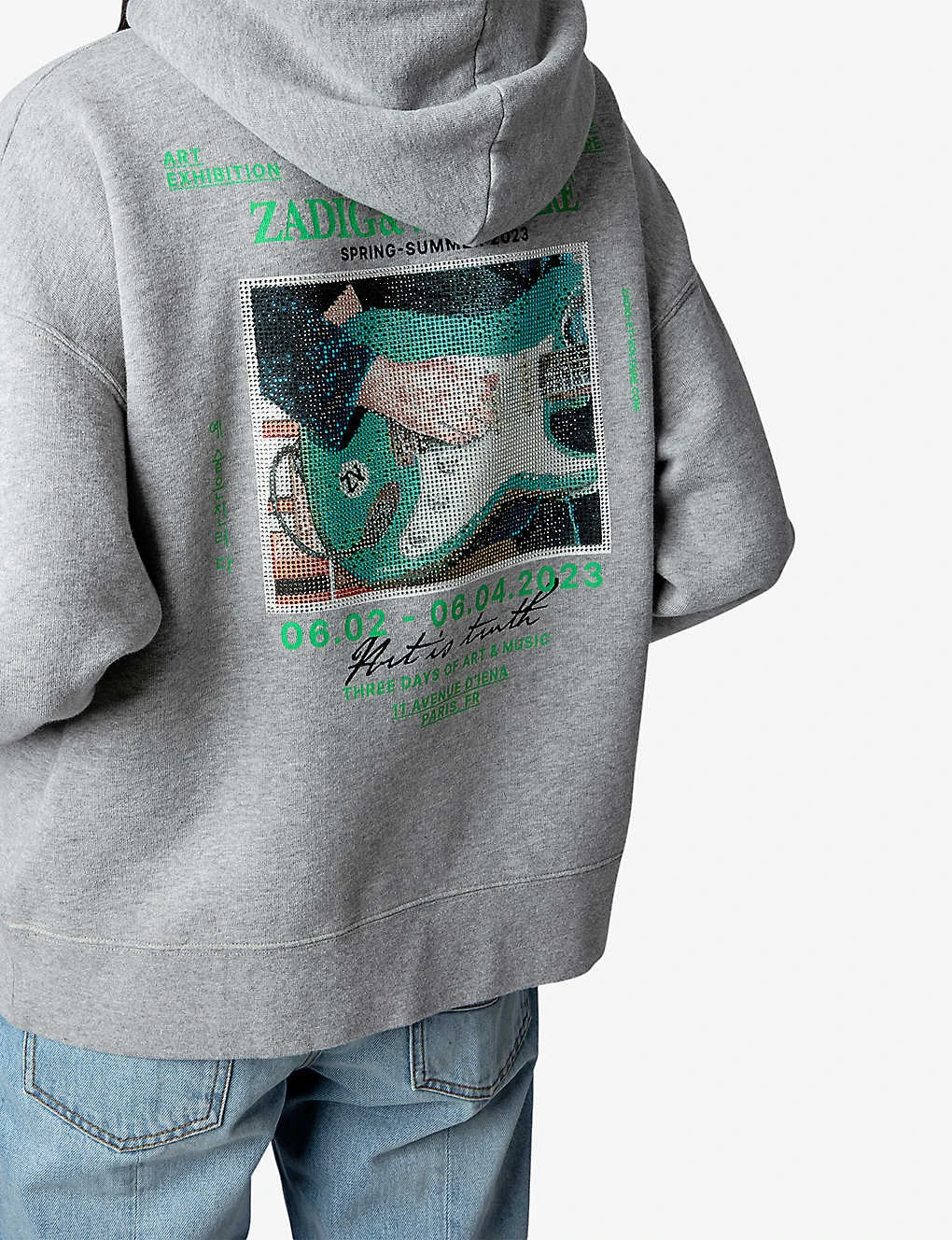 Zadig & Voltaire Mia Graphic-print Cotton-blend Hoody 7 Zadig & Voltaire Mia Graphic-print Cotton-blend Hoody - Image 5