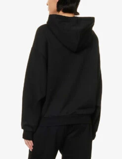 Accolade Kangaroo-pocket Cotton-blend Hoody -Ress Clothing Shop R04111671 BLACK ALT03