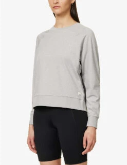 Vuori Halo Relaxed-fit Recycled-polyester-blend Sweatshirt -Ress Clothing Shop R04114832 PALEHEATHERGREY ALT02