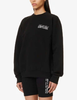 Made In The USA Logo-print Cotton Sweatshirt -Ress Clothing Shop R04115920 BLACKWHITE ALT02