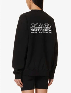 Made In The USA Logo-print Cotton Sweatshirt -Ress Clothing Shop R04115920 BLACKWHITE ALT03