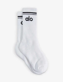 Throwback Stripe Stretch-cotton Blend Socks