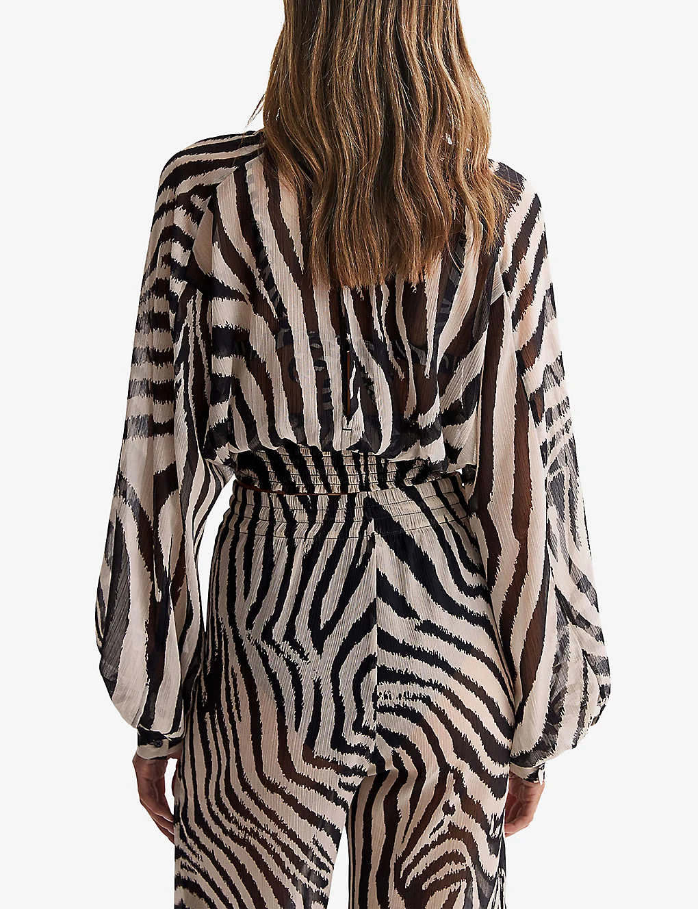 Reiss Farley Zebra-print Woven Blouse 5 Reiss Farley Zebra-print Woven Blouse - Image 3