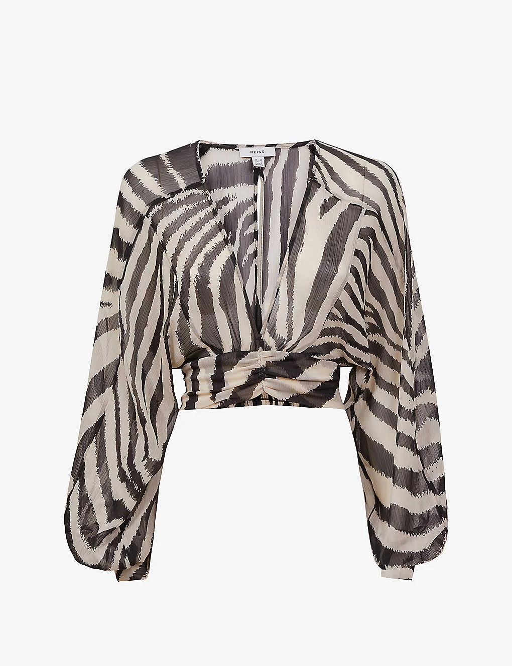 Reiss Farley Zebra-print Woven Blouse 3 Reiss Farley Zebra-print Woven Blouse