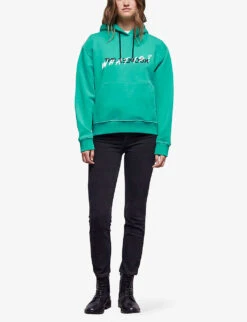 THE KOOPLES What Is?-print Cotton-fleece Hoody -Ress Clothing Shop R04121891 GRN01 ALT01