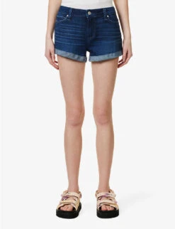 Paige Jimmy Jimmy Distressed Mid-rise Stretch-denim Shorts -Ress Clothing Shop R04123092 MONARCH ALT02