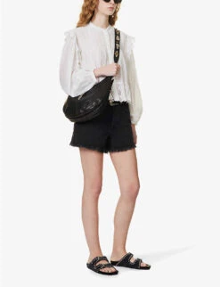 Paige Noella High-rise Denim Shorts -Ress Clothing Shop R04123093 BLACKDOVEW ALT01