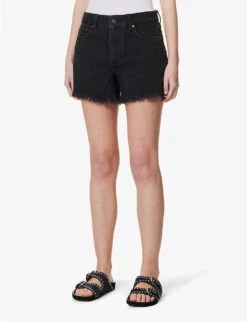 Paige Noella High-rise Denim Shorts -Ress Clothing Shop R04123093 BLACKDOVEW ALT02